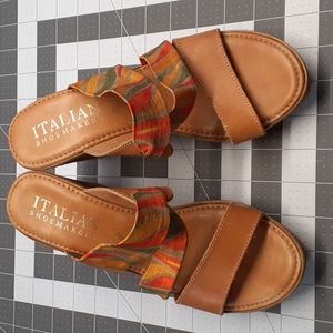 Italian Shoemakers Leather Wedges